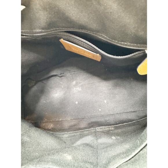 Coach Tea Rose Black Blue Floral Sierra Satchel Top Handle Doctor Crossbody Bag - Picture 8 of 8